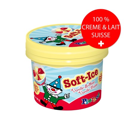 Pierrot Soft ice Vanille et Fraise12x100 ml