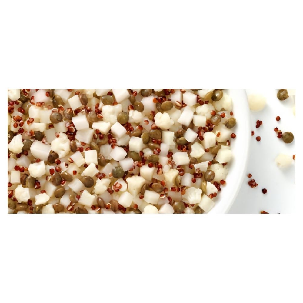 Mélange quinoa rouge, lentilles vertes, chou f PS
