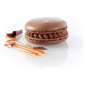 Macaron chocolat coeur coulant CARAMEL (70 gr) PS