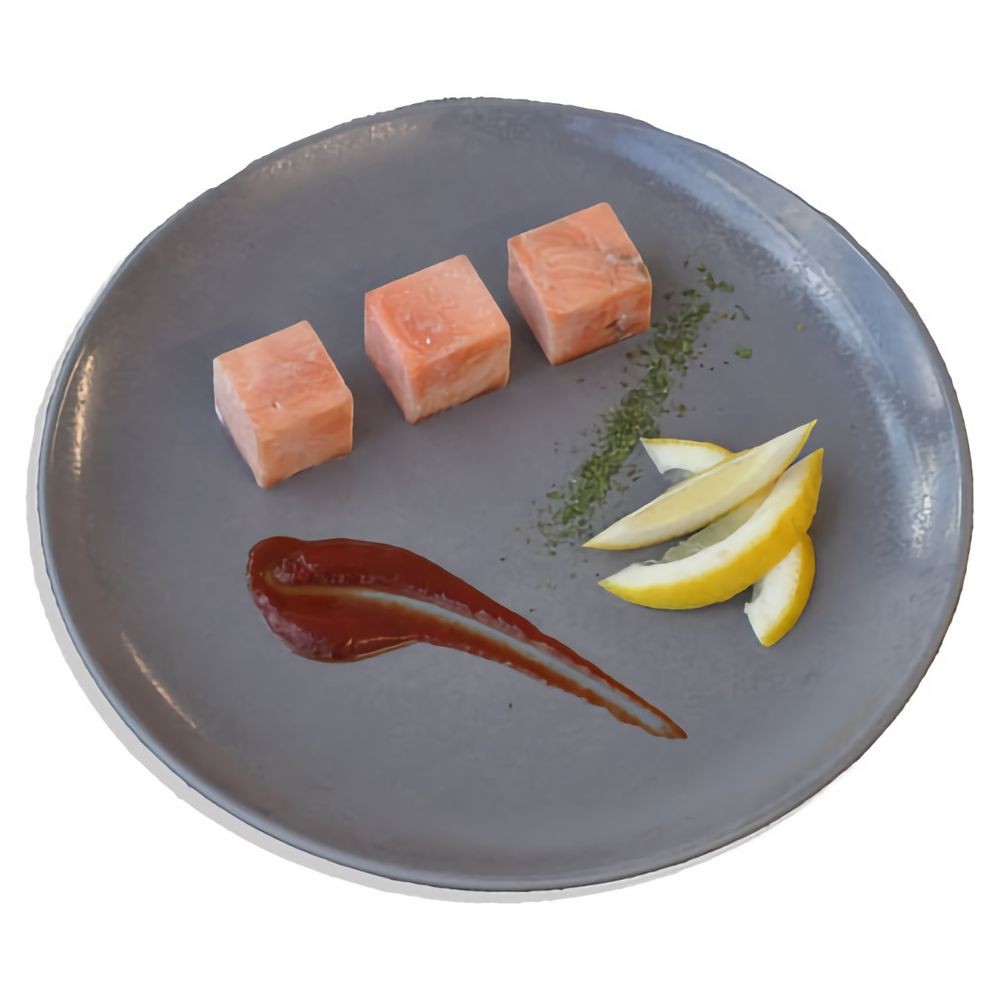 Cubes de Saumon cru, ASC, 30x30x30m PS
