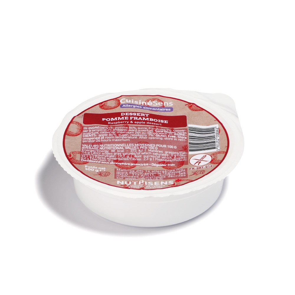 NUTRI Compote Pommes Framboises  (100 gr)PS