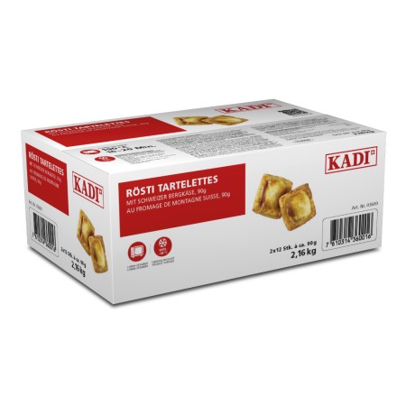 KADI Rösti tartelettes fromage (24x90 gr) PS