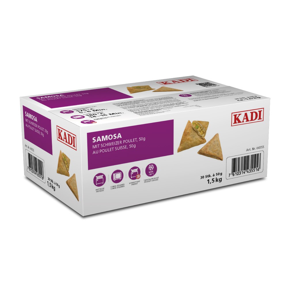 Samosa aux légumes-poulet (env.30x50 gr) 1.5kg PS