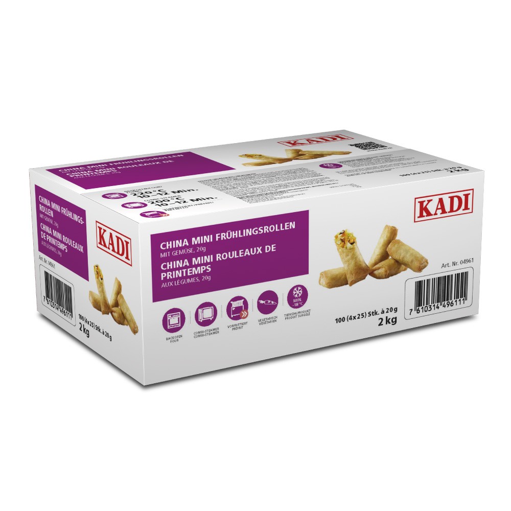 MINI Rouleaux de printemps lég. préfrits, 100x20gr