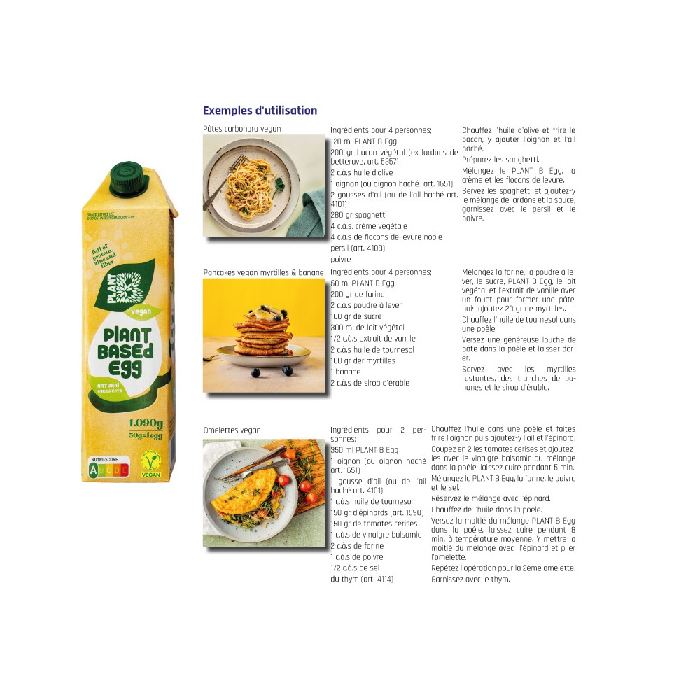 Plant B Egg (oeuf vegan) (1090 gr) PS