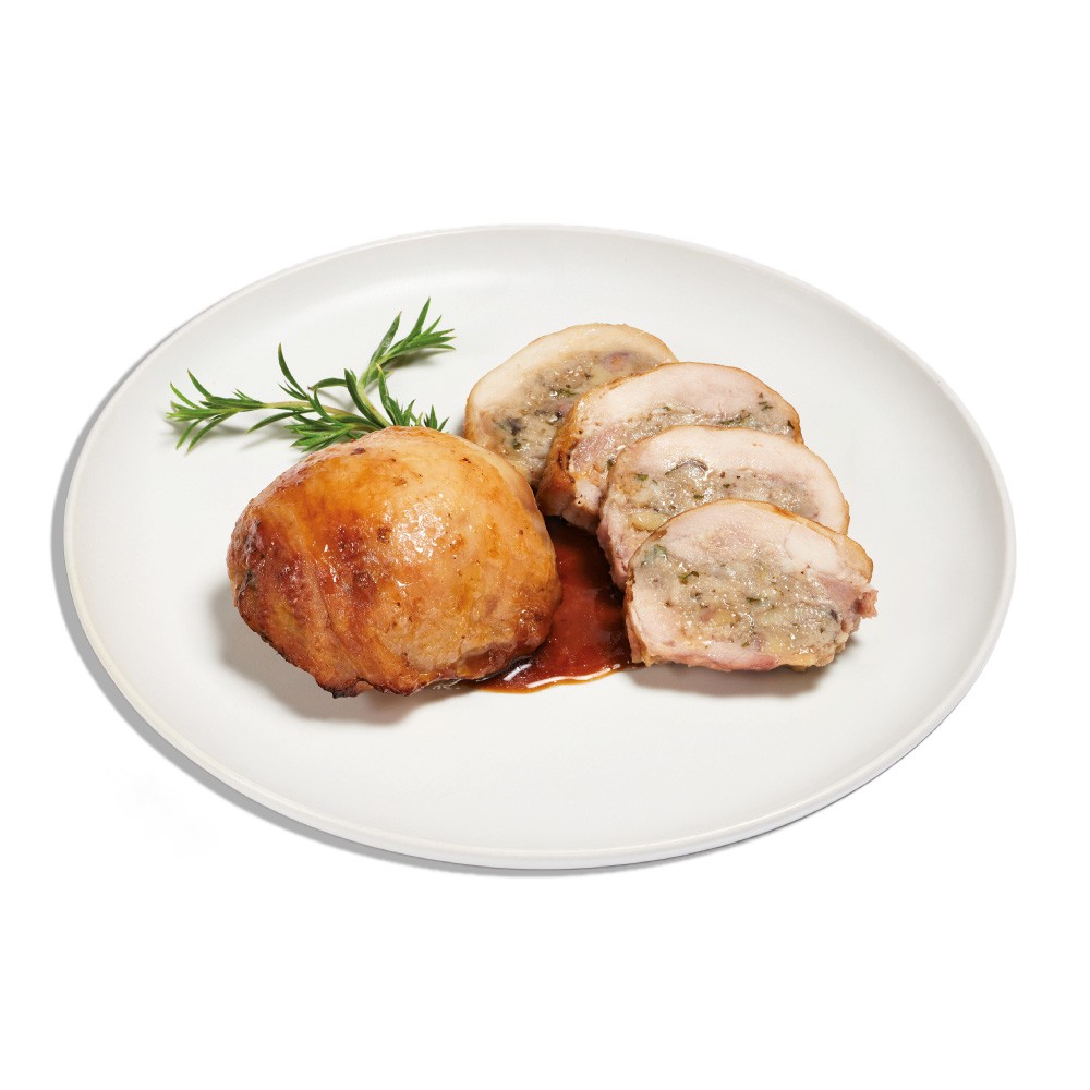 Ballotin Poulet, champignons, marrons, raisin secs