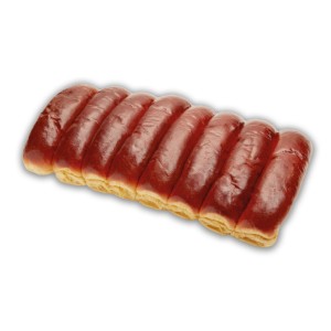 Plaque Beach Pain Hot Dog Brioché (6x8x75gr) PS