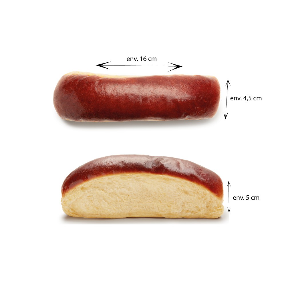 Plaque Beach Pain Hot Dog Brioché (6x8x75gr) PS