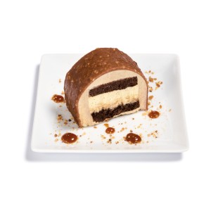 Bûche Rocher Vanille Praline tranchée (48x55 gr)PS
